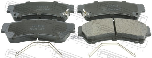 Колодки тормозные передние комплект (с противоскрипной пластиной) Febest арт. 0501GHF