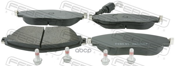 Колодки тормозные передние комплект (с болтами, с датчиком износа) Febest арт. 2301CCF