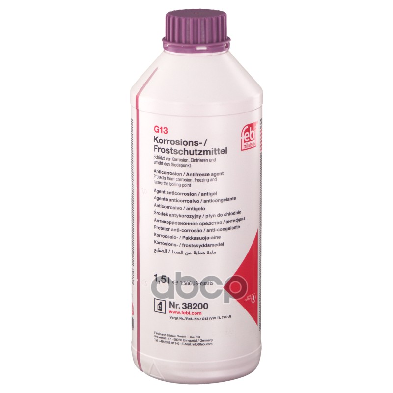 Антифриз G13 фиолетовый концентрат 1.5л 38200 Febi арт. 38200
