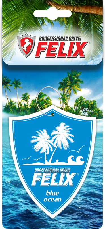 Ароматизатор Бумажный Подвесной Прохлада Лазурного Океана Felix 411040029 Felix арт. 411040029