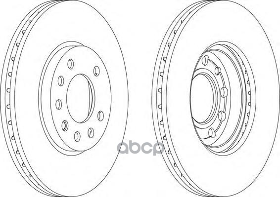 Диск тормозной передний OPEL Astra H/G Zafira FERODO DDF1042 Ferodo арт. DDF1042