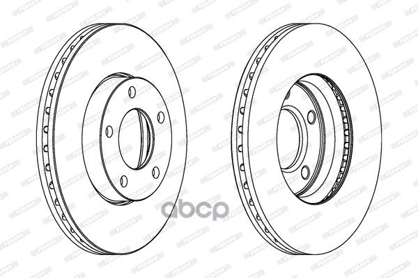Диск тормозной передний MAZDA 3 1.4/1.6L all 03->/MAZDA 5 05-> FERODO DDF1311C Ferodo арт. DDF1311C