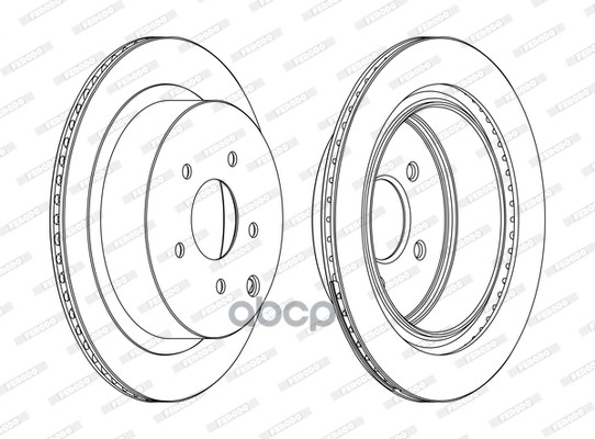 Диск тормозной задний INFINITI FX35 03->/NISSAN Murano all FERODO DDF1506C Ferodo арт. DDF1506C