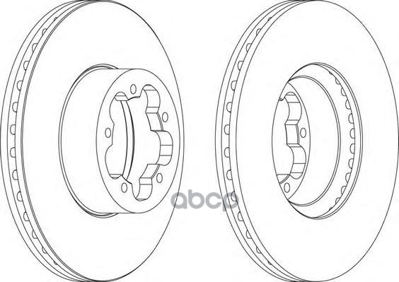 Диск Тормозной Передний Ford Transit 2006-> Ferodo Ddf1554 Ferodo арт. DDF1554