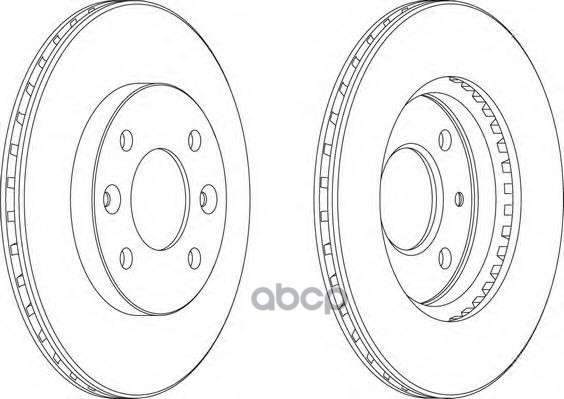 Диск тормозной передний RENAULT 11/19/21/Symbol/Clio/Megane/Kangoo FERODO DDF158 Ferodo арт. DDF158