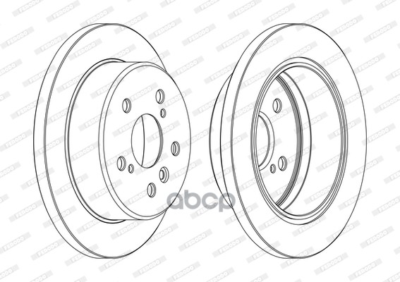 Диск Тормозной Задний Ddf1598 Ferodo Ddf1598c Ferodo арт. DDF1598C