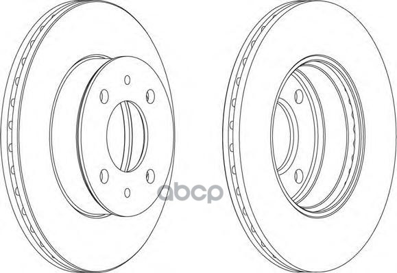 Диск тормозной передний FERODO DDF1632 Ferodo арт. DDF1632