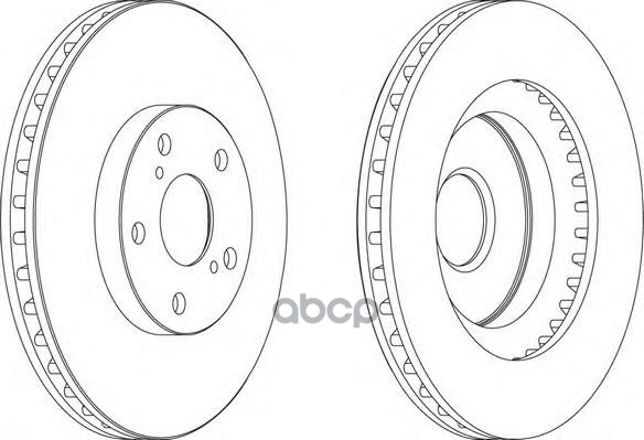 Диск тормозной передний TOYOTA Camry FERODO DDF1646 Ferodo арт. DDF1646