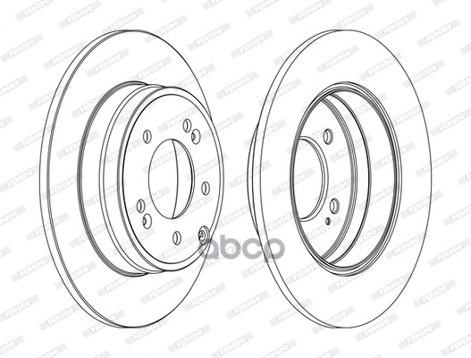 Диск тормозной задний HYUNDAI Sonata NF FERODO DDF1787C Ferodo арт. DDF1787C