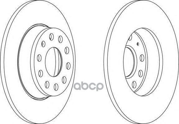 Диск тормозной задний VAG A3/Octavia II/VW Golf VII/Jetta IV/Touran II FERODO DDF1895 Ferodo арт. DDF1895