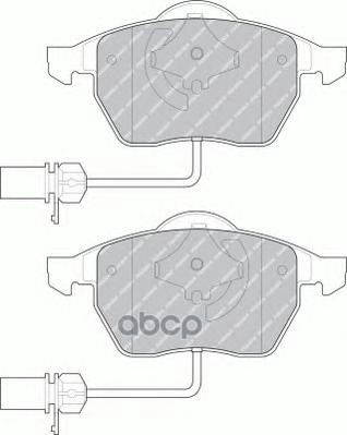 Колодки передние с датчиком AD A4/A6 98-> VW B5 00-> однопоршневые FERODO FDB1323 Ferodo арт. FDB1323