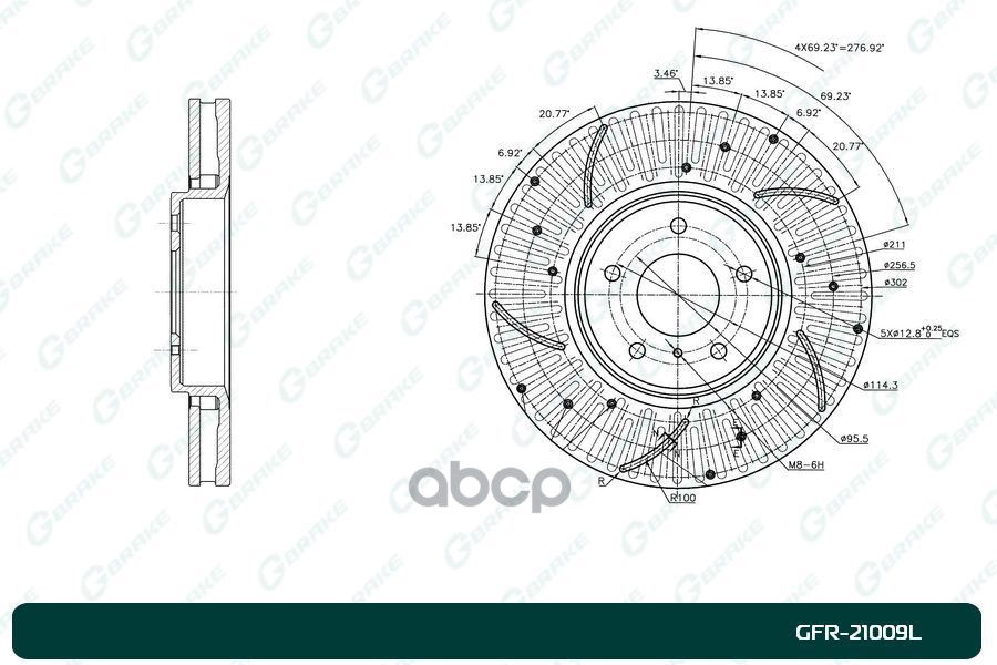 Диск Тормозной Перфорированный Левый Мурано S-50 Fx-35,Fx-45 G-Brake Gfr21009l G-BRAKE арт. GFR21009L