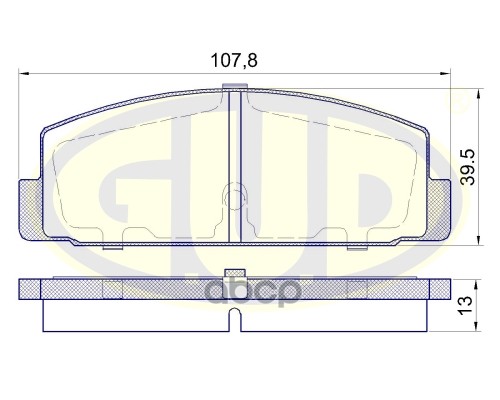 Колодки Тормозные Дисковые | Зад | G.U.D арт. GBP015710