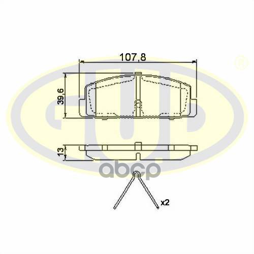 Колодки Зад Mazda 626Gf/Gw 1.8I/2.0I/2.0Di/ 97-02 С Отв.под Датчик G.U.D арт. GBP017920