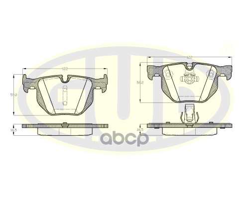 Колодки Тормозные Дисковые | Перед | G.U.D арт. GBP038160