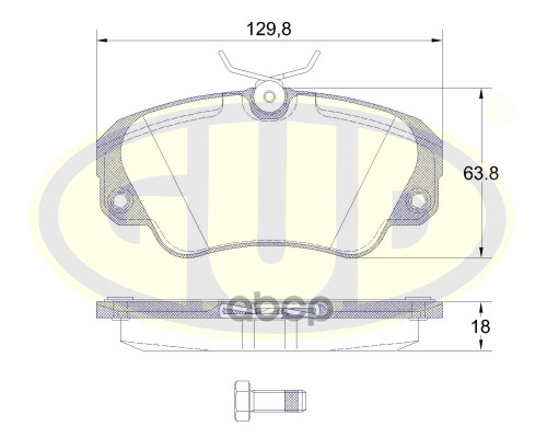 Колодки Тормозные Дисковые | Перед | G.U.D арт. GBP038200