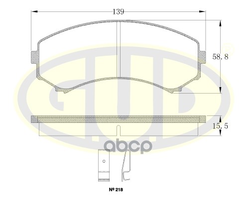 Колодки Тормозные Дисковые | Перед | G.U.D арт. GBP039600