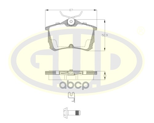 Колодки Тормозные Дисковые | Зад | G.U.D арт. GBP069502