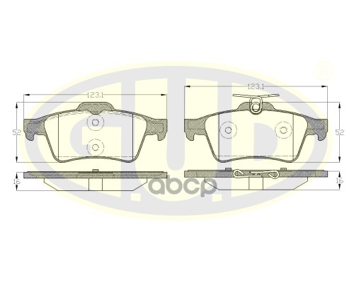 Колодки Тормозные Дисковые | Зад | G.U.D арт. GBP084220