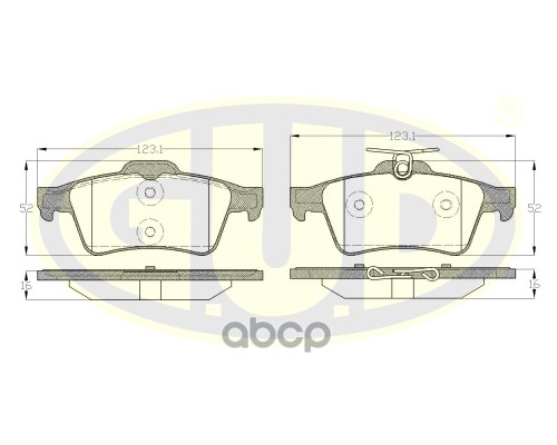 Колодки Тормозные Дисковые | Перед | G.U.D арт. GBP084230