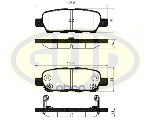Колодки Тормозные Дисковые | Зад | G.U.D арт. GBP087601