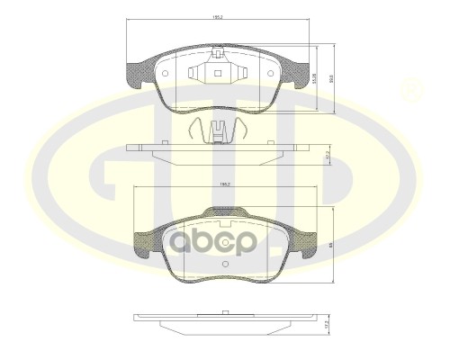 Колодки Тормозные Дисковые | Перед | G.U.D арт. GBP124810