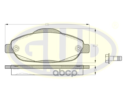 Колодки Тормозные Дисковые | Перед | G.U.D арт. GBP132300