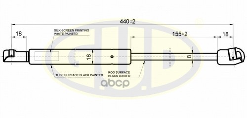 Амортизатор Капота | Перед | G.U.D арт. GGS010144