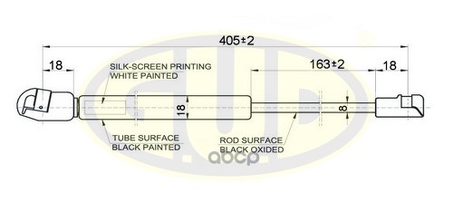 Амортизатор Капота Vw Touran (1T1, 1T2) 02/03-12/06 460N L=404,5/163Mm G.U.D арт. GGS010203