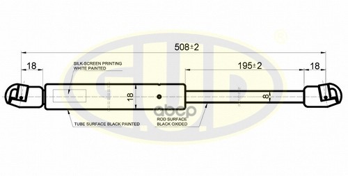 Амортизатор Багажника Opl Astra F 09/91-01/98 550N L=508/195Mm G.U.D арт. GGS020387