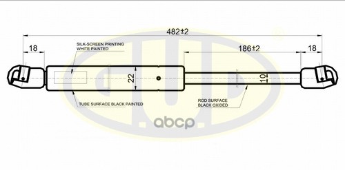 Амортизатор Багажника Opl Signum 05/03- 700N L=482/185,5Mm G.U.D арт. GGS020412