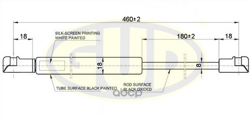 Амортизатор Багажника Pgt 308 (4A, 4C) 09/07- F3 440N L=460/180Mm G.U.D арт. GGS020438