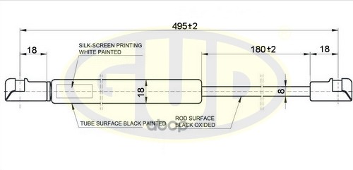 Амортизатор Крышки Багажника | Зад | G.U.D арт. GGS020517