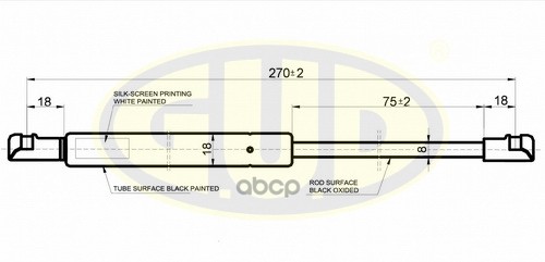 Амортизатор Багажника Vol S 60 11/00- 420N L=270/75Mm G.U.D арт. GGS020526