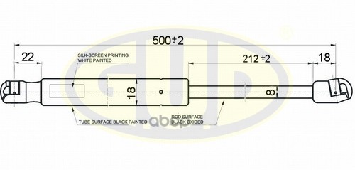 Амортизатор Багажника Vw Golf Iii (1H1) 11/91-08/97 350N L=500/212Mm G.U.D арт. GGS020538