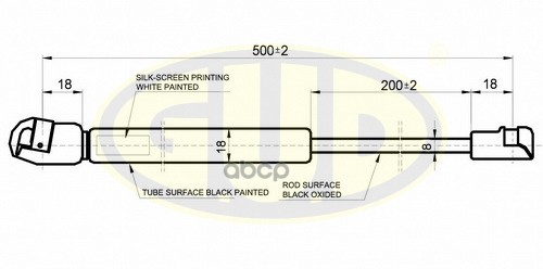Амортизатор Багажника Vw Polo (9N_) 10/01- 380N L=500/200Mm G.U.D арт. GGS020545