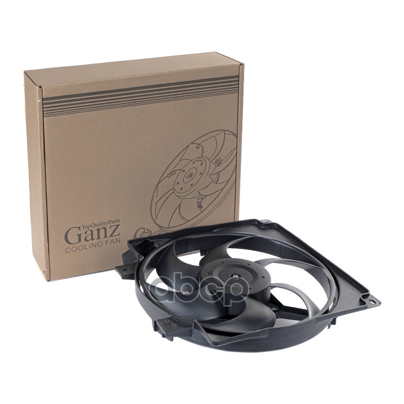 Вентилятор радиатора основного (с кожухом без резистора) ВАЗ 1117 LADA Kalina GANZ GIC06254 GANZ арт. GIC06254