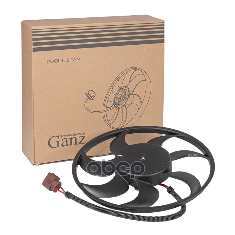 Вентилятор радиатора (без кожуха) VW Multivan V,VW Transporter V Box 03-/Flatbed,Cha GANZ GIC06502 GANZ арт. GIC06502
