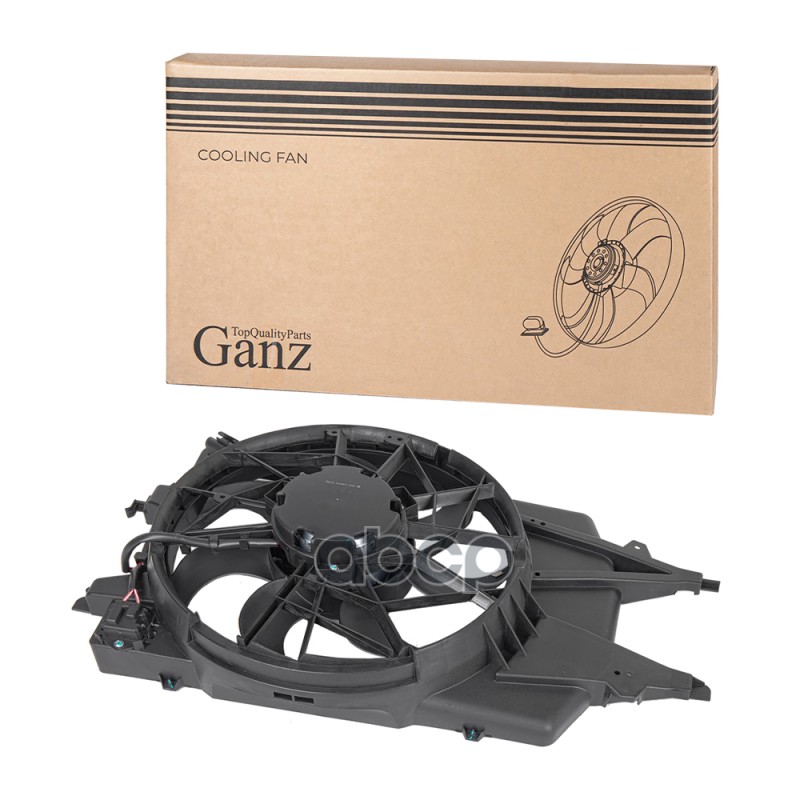 Вентилятор радиатора в сборе (с резистором) FORD Focus 1998-2004 GANZ GIC06517 GANZ арт. GIC06517