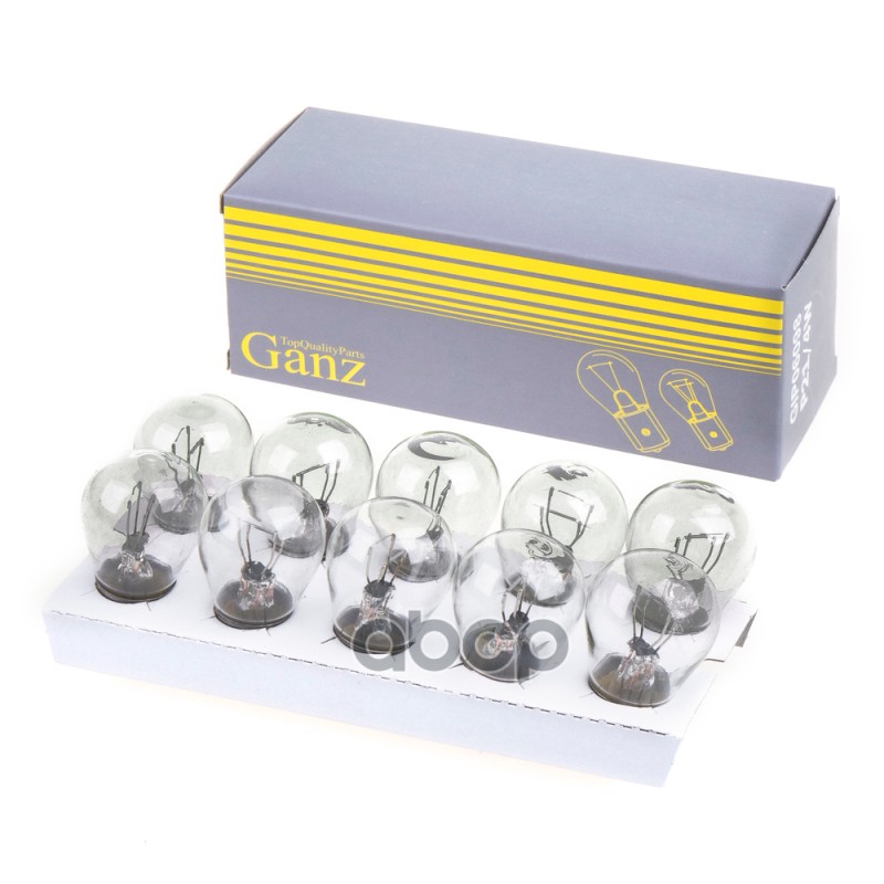 Лампа P21/4W 12V 21/4W Baz15d Box (10 Шт.)  Ganz Gip06098 GANZ арт. GIP06098
