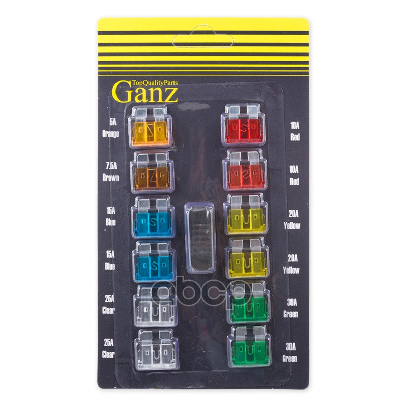 Набор Предохранителей Флажковых Стандарт Блистер 12 Шт  Ganz Grp15001 GANZ арт. GRP15001