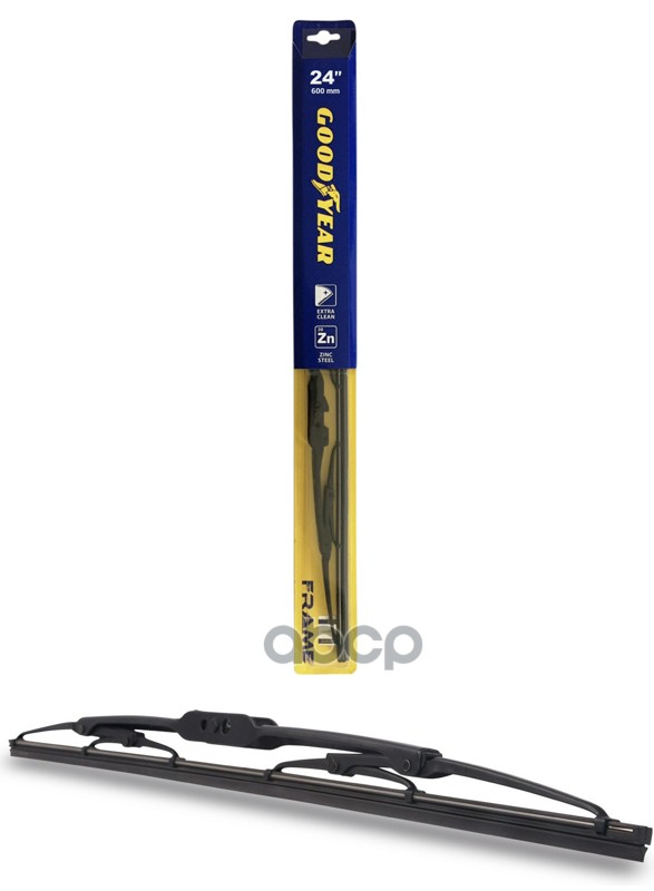 Щетка Стеклоочистителя 600Мм Каркасная, Серия Frame, 3 Переходника GOODYEAR арт. GY000324