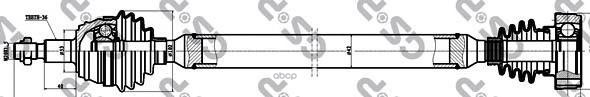 Привод в сборе правый SEAT LEON (1M1) GSP арт. 203046