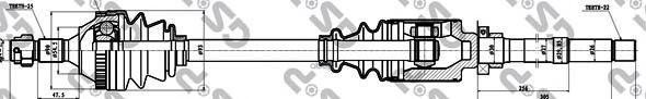 Привод в сборе CITROEN BERLINGO / BERLINGO FIRST Box (M_) GSP арт. 210188