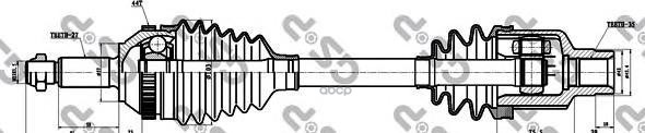 Привод в сборе правый FORD MONDEO (GBP) GSP арт. 218004