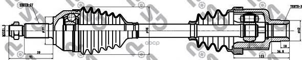 Привод в сборе FORD MONDEO (GBP) GSP арт. 218005