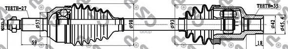 Привод в сборе FORD MONDEO (GBP) GSP арт. 218028