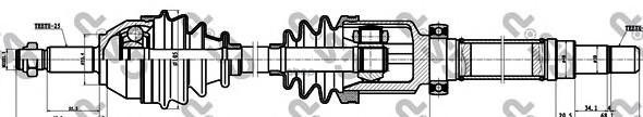 Привод в сборе правый FORD FOCUS (DAW  DBW) GSP арт. 218102