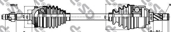 Привод в сборе OPEL COMBO Box Body / Estate GSP арт. 244027