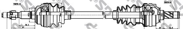 Привод в сборе правый OPEL ASTRA G Box (F70) GSP арт. 244033